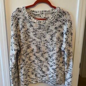 a new day Black and White Crew Neck Sweater